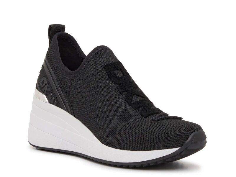 ダナ キャラン ニューヨーク レディース シューズ スニーカー DKNY Keeva Wedge Sneaker Black ブラック