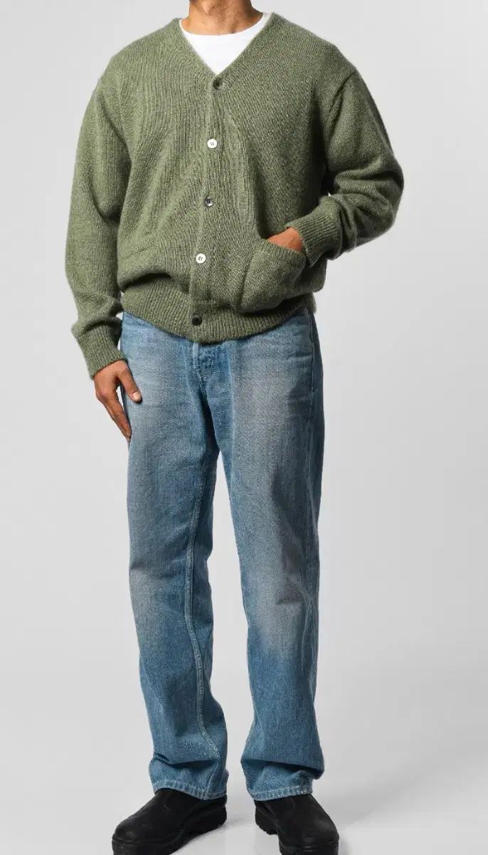 Steady Every Wear (ステディエブリウェア) キッド モヘア カーディガン オリーブ 2