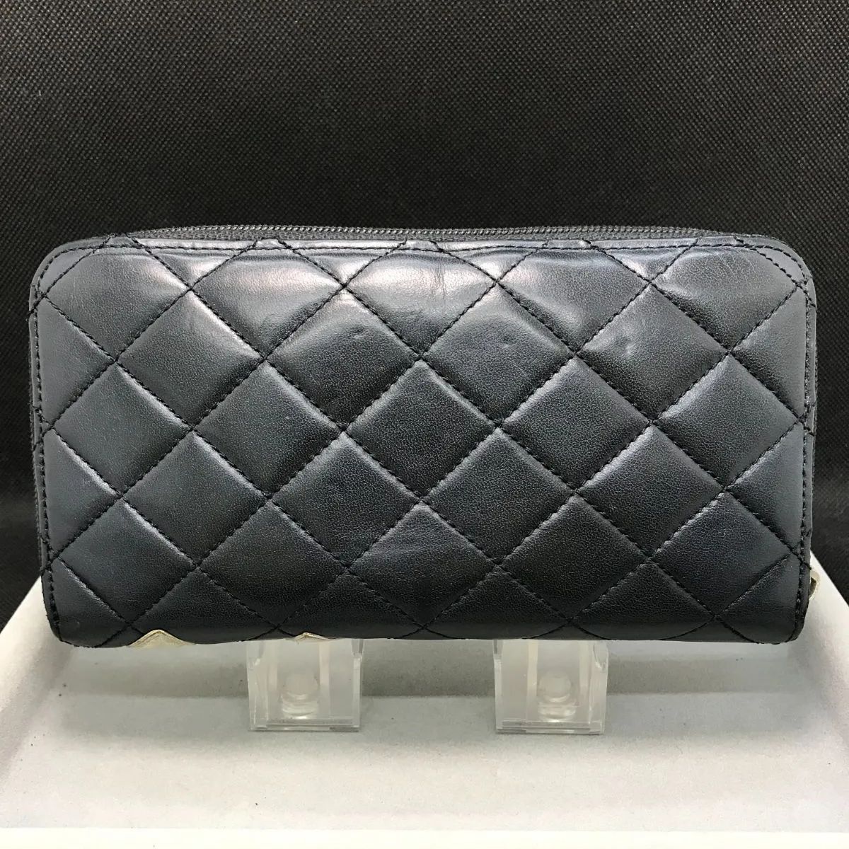 CHANEL シャネル 長財布 カンボンライン マトラッセ ラウンド