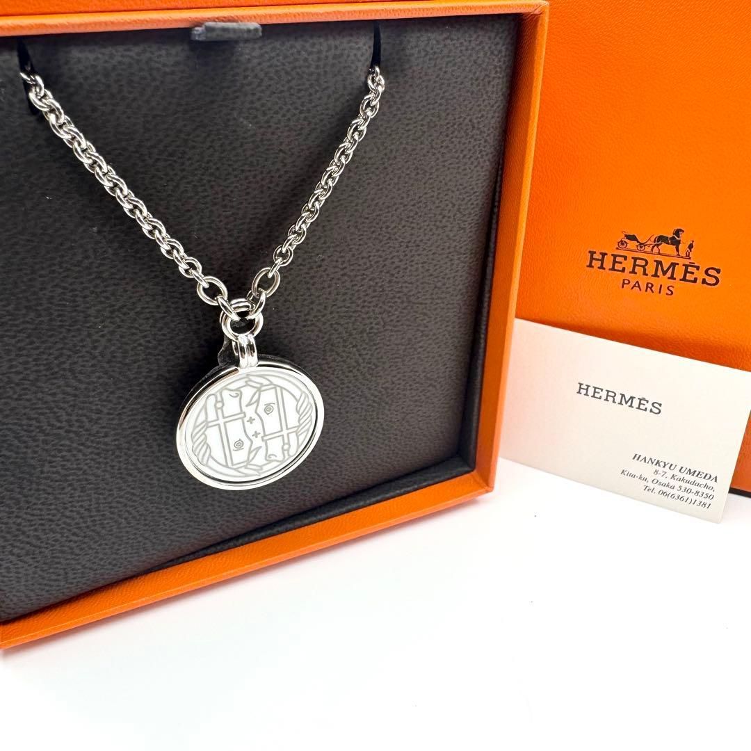 【新品未使用品】HERMES エルメス ネックレス メダイユ　カドリージュ