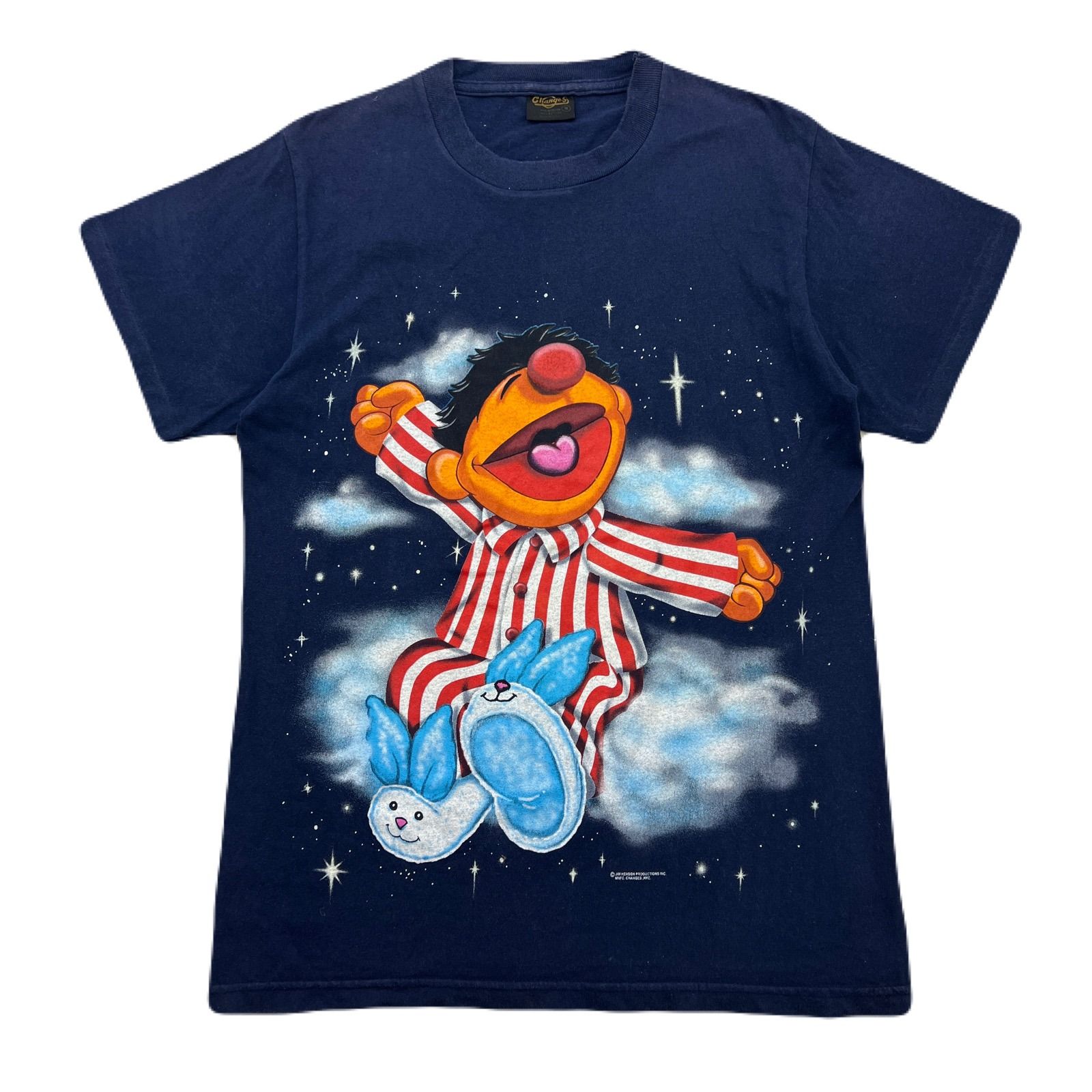 チェンジズ changes Tシャツ 半袖 メンズ M ネイビー USA製 セサミストリート アーニー 90s ヴィンテージ シングルステッチ コットン 激レア