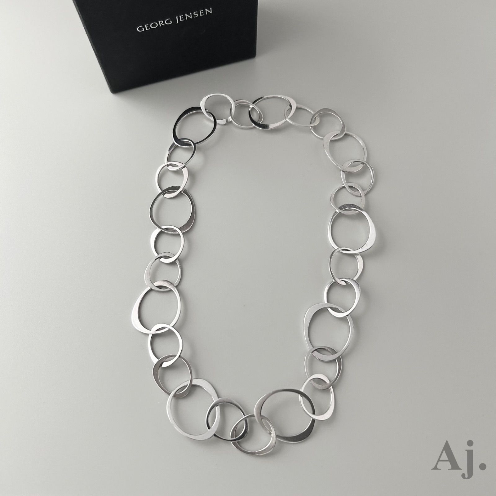 【使用感有】 ジョージジェンセン チェーン ネックレス 422 エクストゥラ Silver925 Georg Jensen