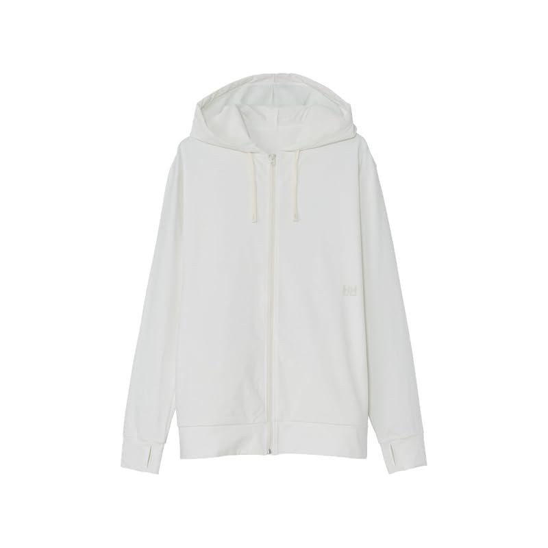 【新品】 [ヘリーハンセン] ラッシュガード L/S One Point Logo FZ Hoodie Rashguard オフホワイト L 0