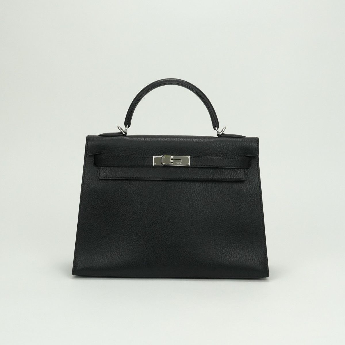 エルメス HERMES ケリー32 ケリー 32 バッグ トートバッグ ショルダーバッグ アルデンヌ ノワール Noir ブラック Black 黒 シルバー金具 ハンドバッグ 外縫い 2WAYバッグ V字金具