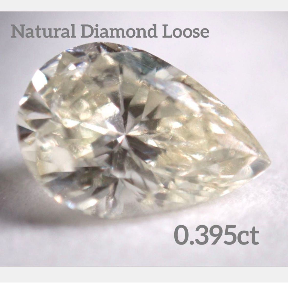 23.天然ダイヤモンド ルース 中央宝石研究所ソーティング付き　0.395ct