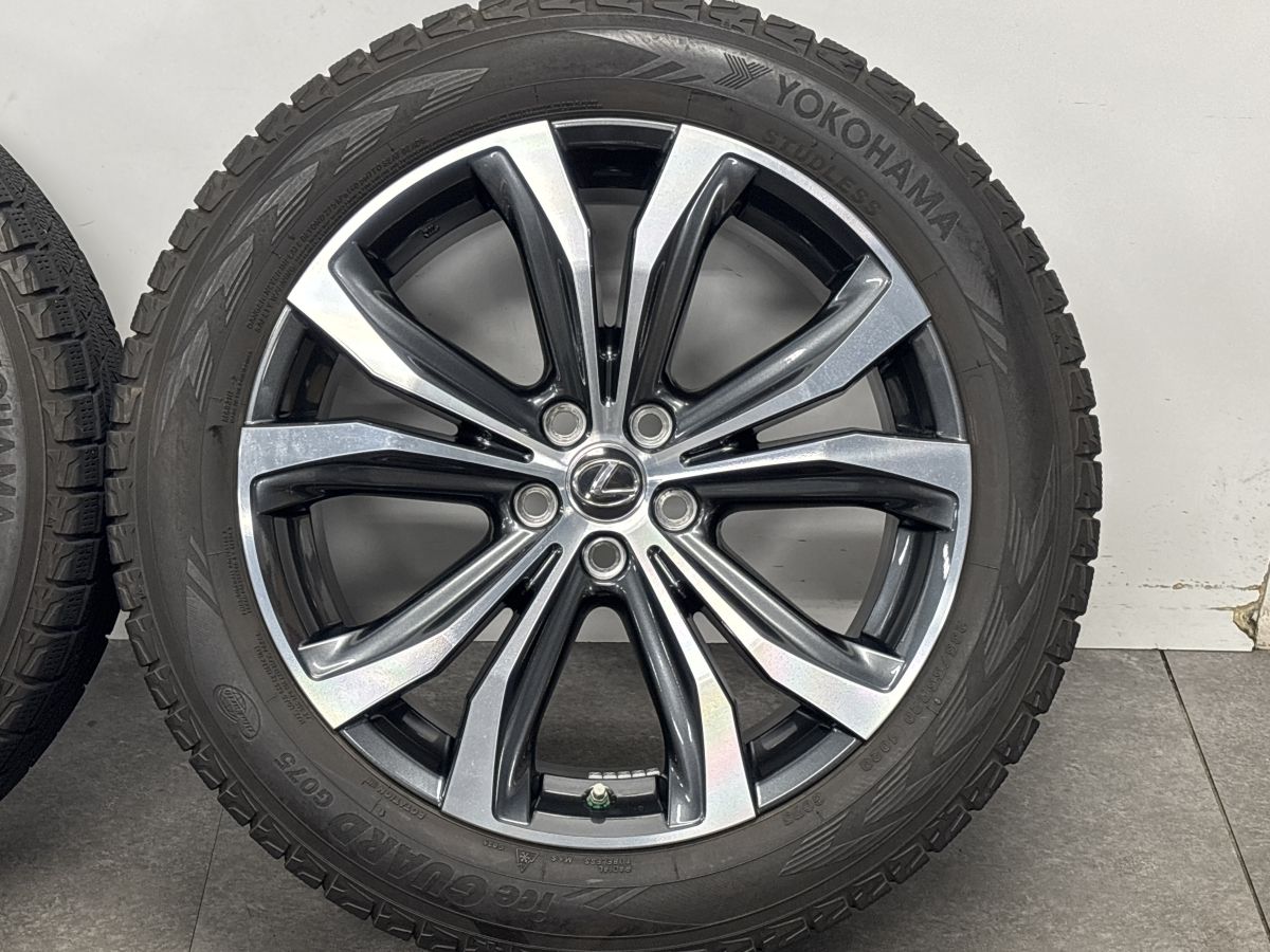 レクサスRX 235/55R20 ヨコハマアイスガードG075 ウェッズデルモア 良好品】レクサス RX バージョンL 純正 20in 8J +30 PCD114.3 ヨコハマ