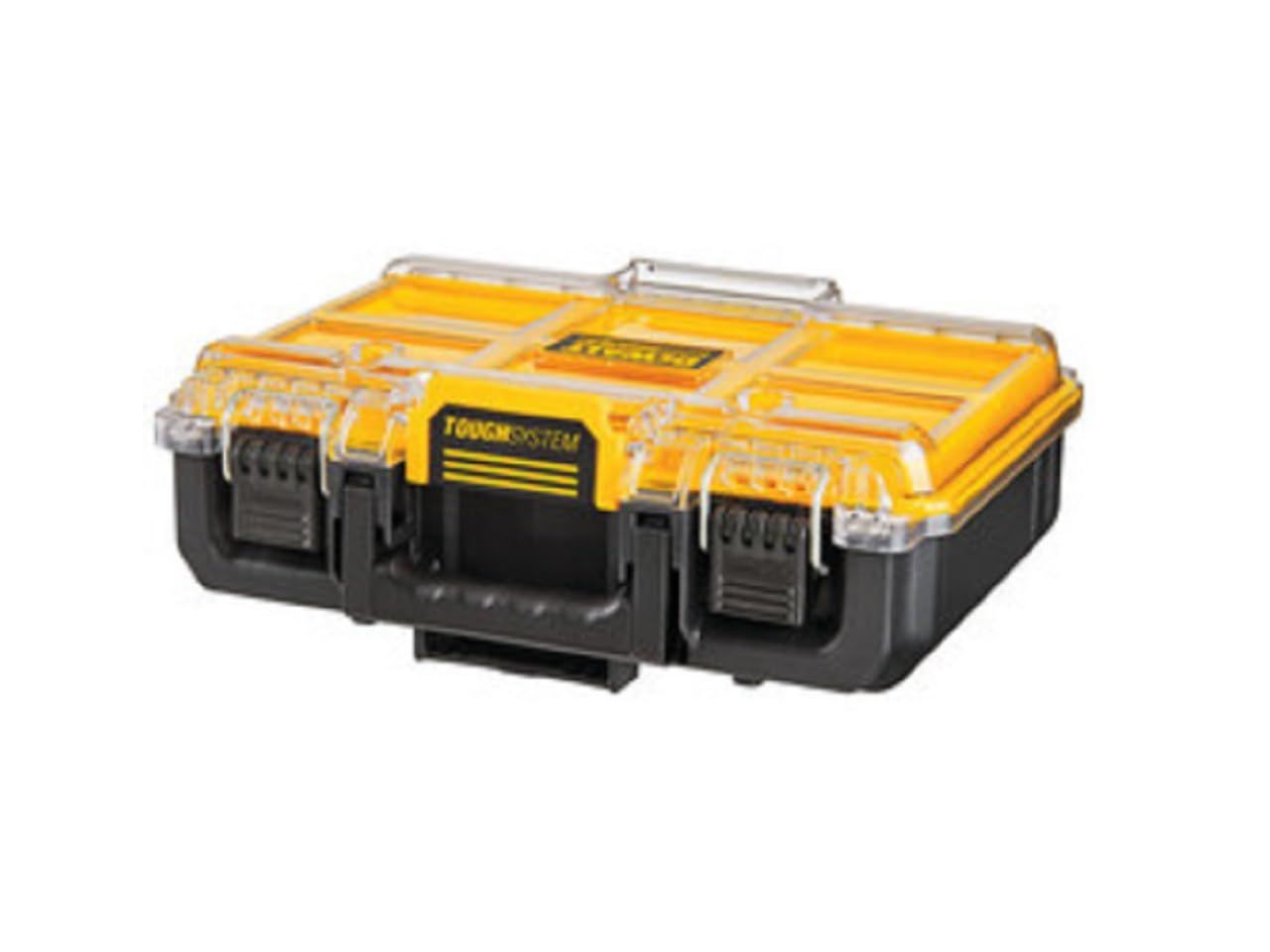 デウォルト(DEWALT) タフシステム2.0 ハーフサイズ オーガナイザー 工具箱 収納ケース ツールボックス 積み重ね収納 IP65 坊塵 防水 設計 ネジ ビット 小物 入れ Tough System 2.0 DWST83392-1ts 4016bf14