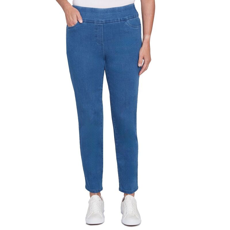 アルフレッド ダナー レディース ボトムス カジュアルパンツ プチ デニム Petite Alfredunner Super Stretch PullOn StraightLeg Denim Pant
