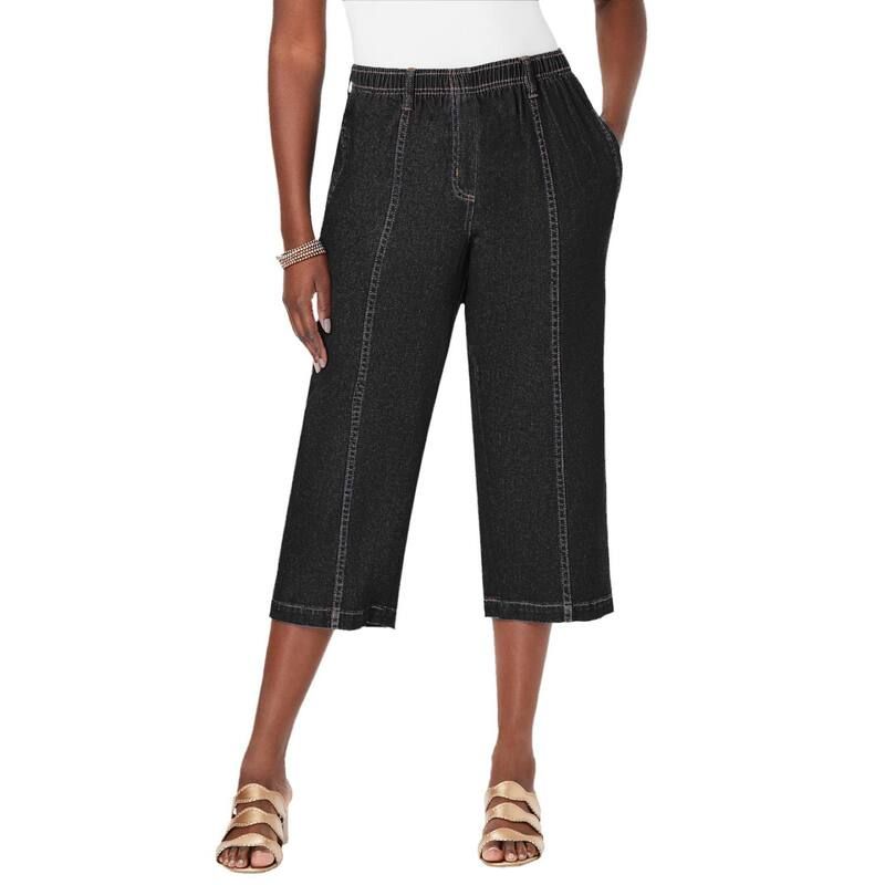 ロアマンズ レディース ボトムス カジュアルパンツ プラスサイズ コットン キャップ Roamans Womens Plusize Complete Cotton StraightLeg Capri