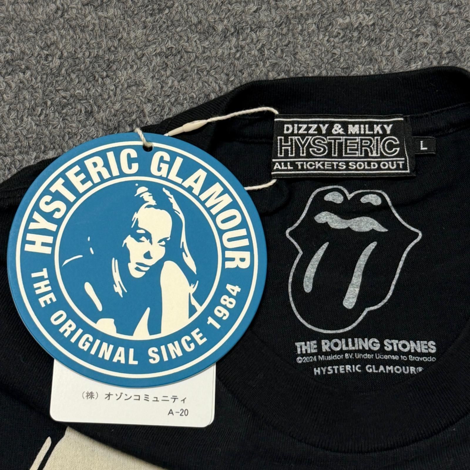 未使用 HYSTERIC GLAMOUR × THE ROLLING STONES プリントTシャツ 半袖