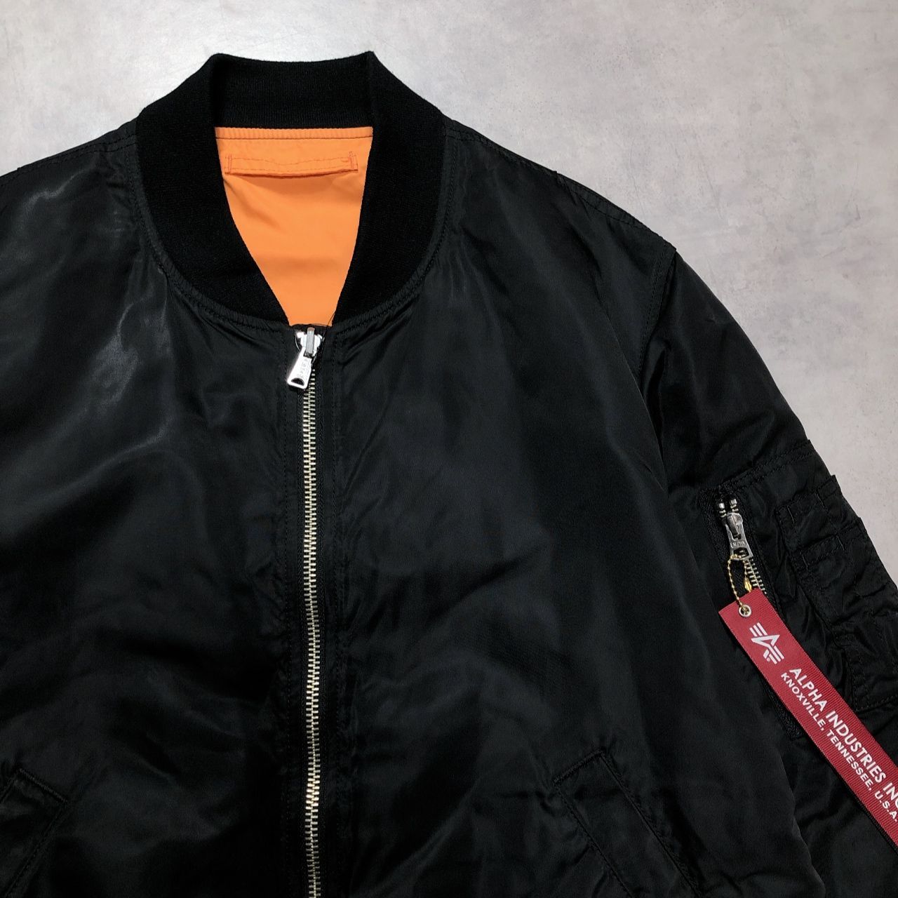GQ5933◇ALPHA / URBAN RESEARCH iD : MA-1フライトジャケット◇L◇黒