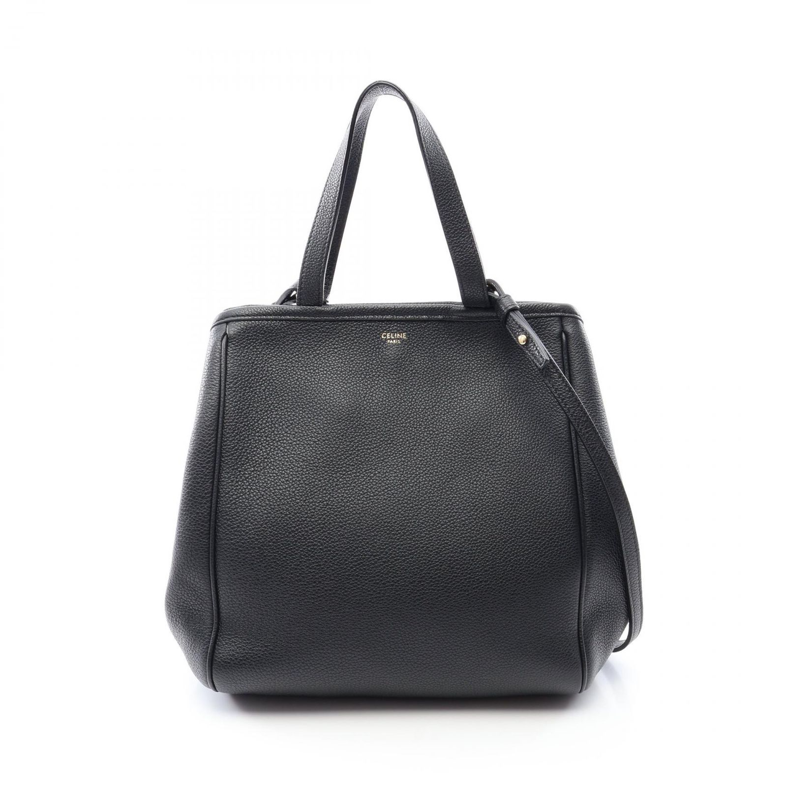 セリーヌ CELINE トートバッグ スモール フォールドカバ 2WAY 194073 ブラック レザー スモール フォールド カバ レディース Used A