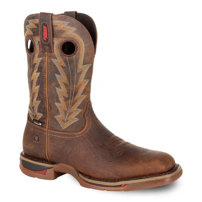ロッキー メンズ シューズ ブーツ・レインブーツ Rocky Long Range Mens Waterproof Western Boots Distressed Brown ブラウン