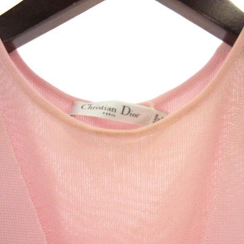 4月7日まで割引CHRISTIAN DIOR ノースリーブひざ丈ワンピース クリスチャンディオール Christian Dior ノースリーブ ワンピース ひざ