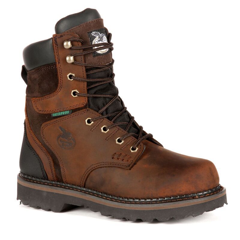 ジョージアブーツ メンズ シューズ ブーツ・レインブーツ Georgia Boots Brookville Mens 8in Waterproof Work Boots Dark Brown ブラウン