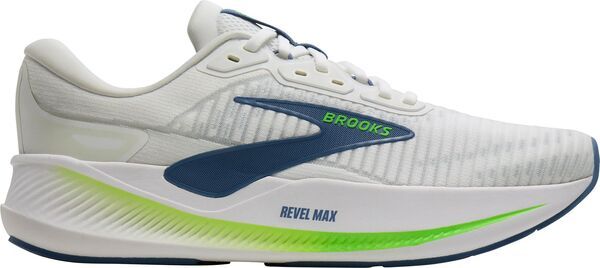 ブルックス メンズ シューズ スニーカー Brooks Mens Revel Max Running Shoes WhiteMoonlightGreen ホワイト