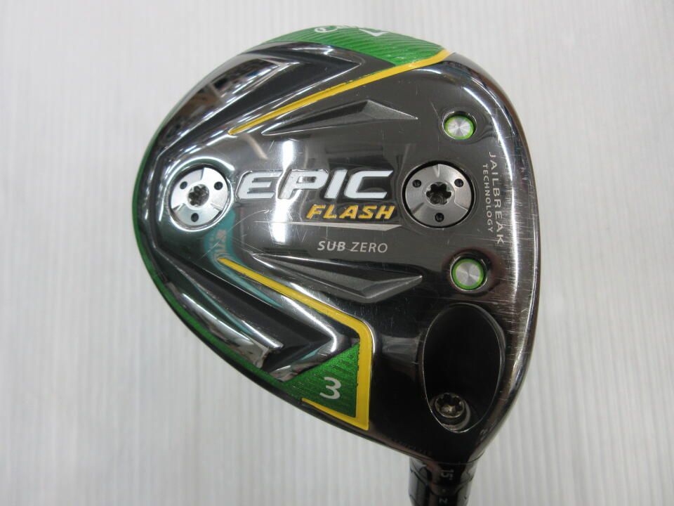 キャロウェイ　EPIC FLASH SUB ZERO US　15度　MITSUBISHI Kaili White 70　Sフレックス　フェアウェイウッド　中古　ゴルフドゥ！美里店【最短即日発送】