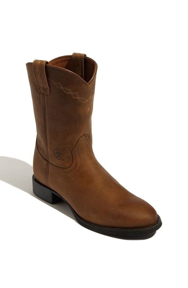 アリアト メンズ シューズ ブーツ・レインブーツ Ariat Heritage Roper Boot Distressed Brown ブラウン