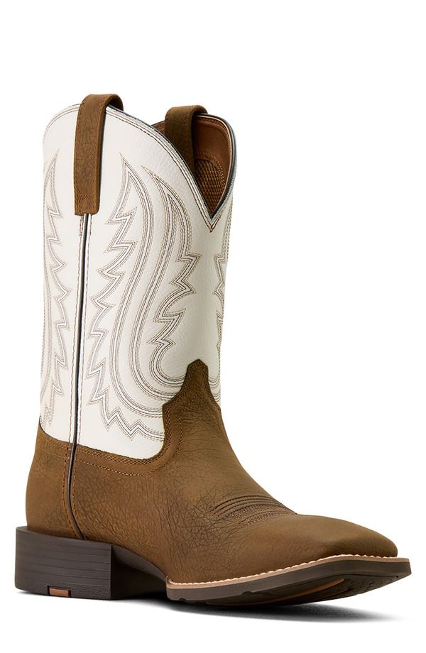 アリアト メンズ シューズ ブーツ・レインブーツ Ariat Big Sport Cowboy Boot Brown White ホワイト