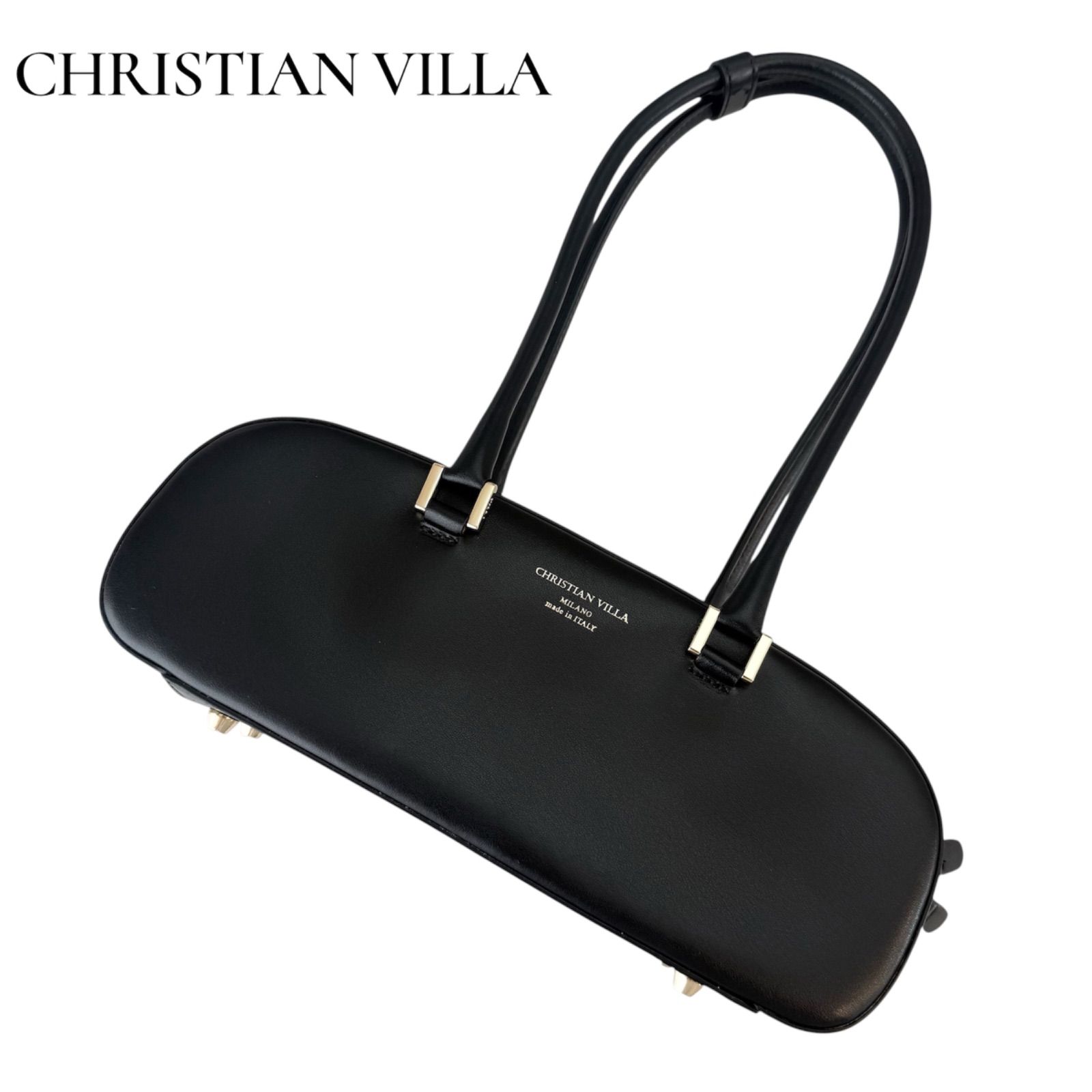 美品 定価4.5万 現行品 CHRISTIAN VILLA クリスチャンヴィラ レザー 