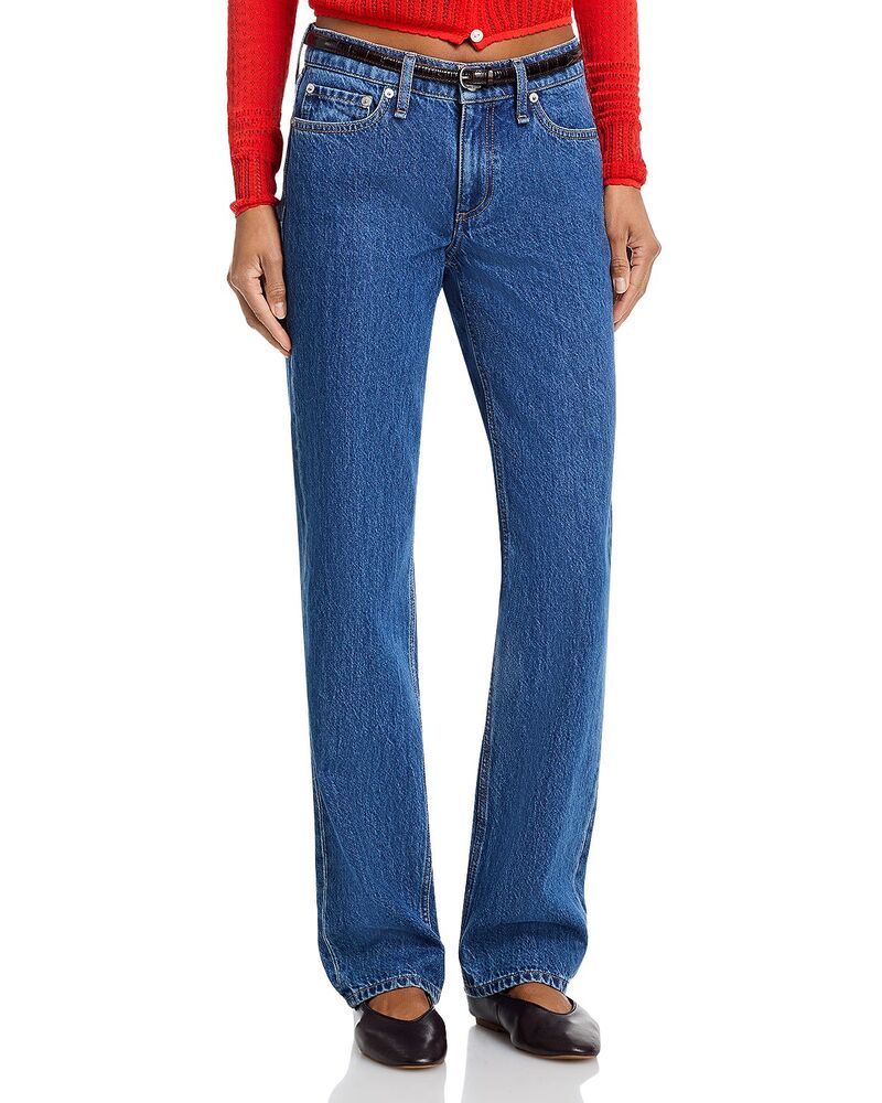 ラグアンドボーン レディース ボトムス デニムパンツ ローライズ ジーンズ rag bone Harlow Rise Full Straight Jeans in Park