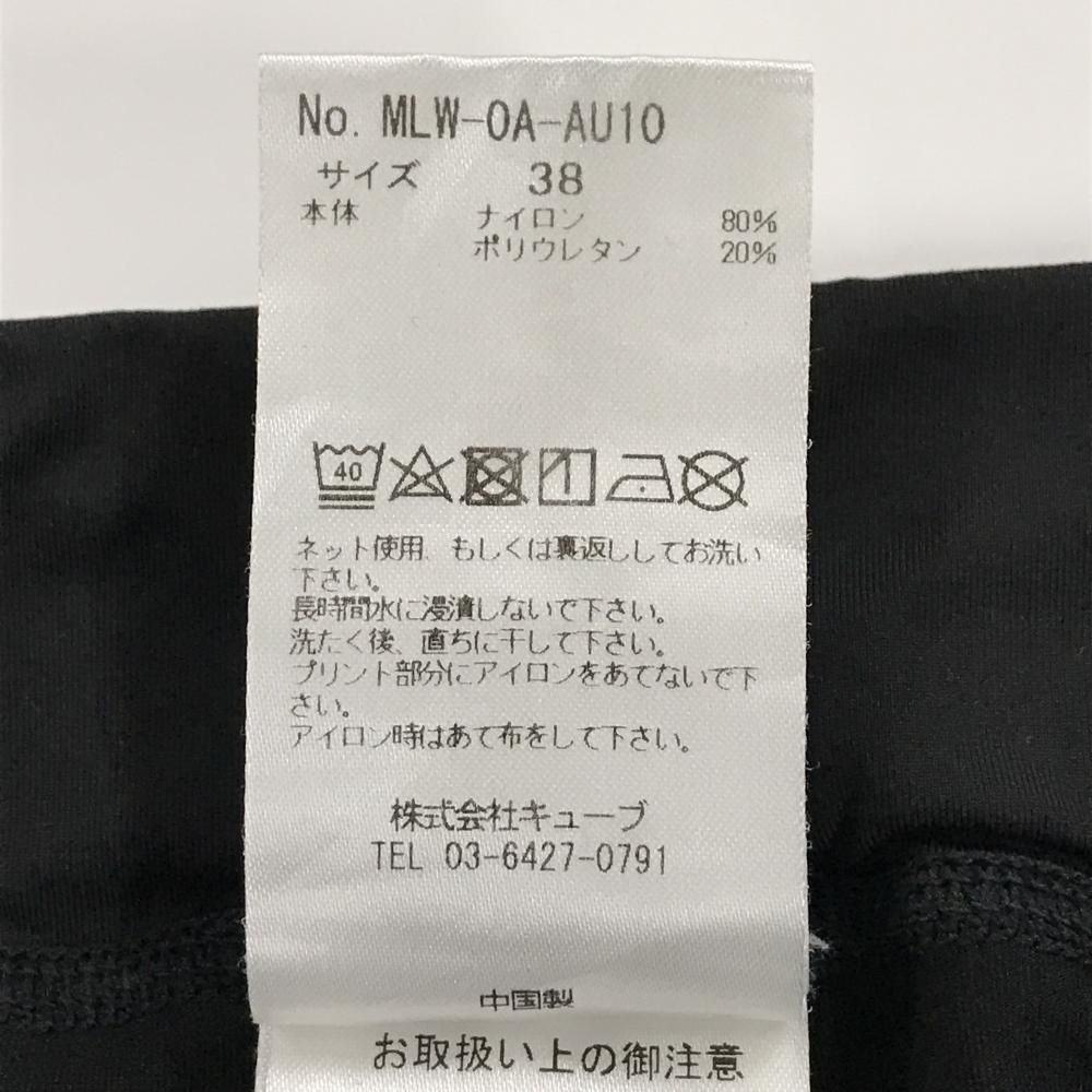 美品MARK & LONA マークアンドロナ レギンス レディース38 超美品】マークアンドロナ レギンス 黒 ロゴ白 スカル パンツ