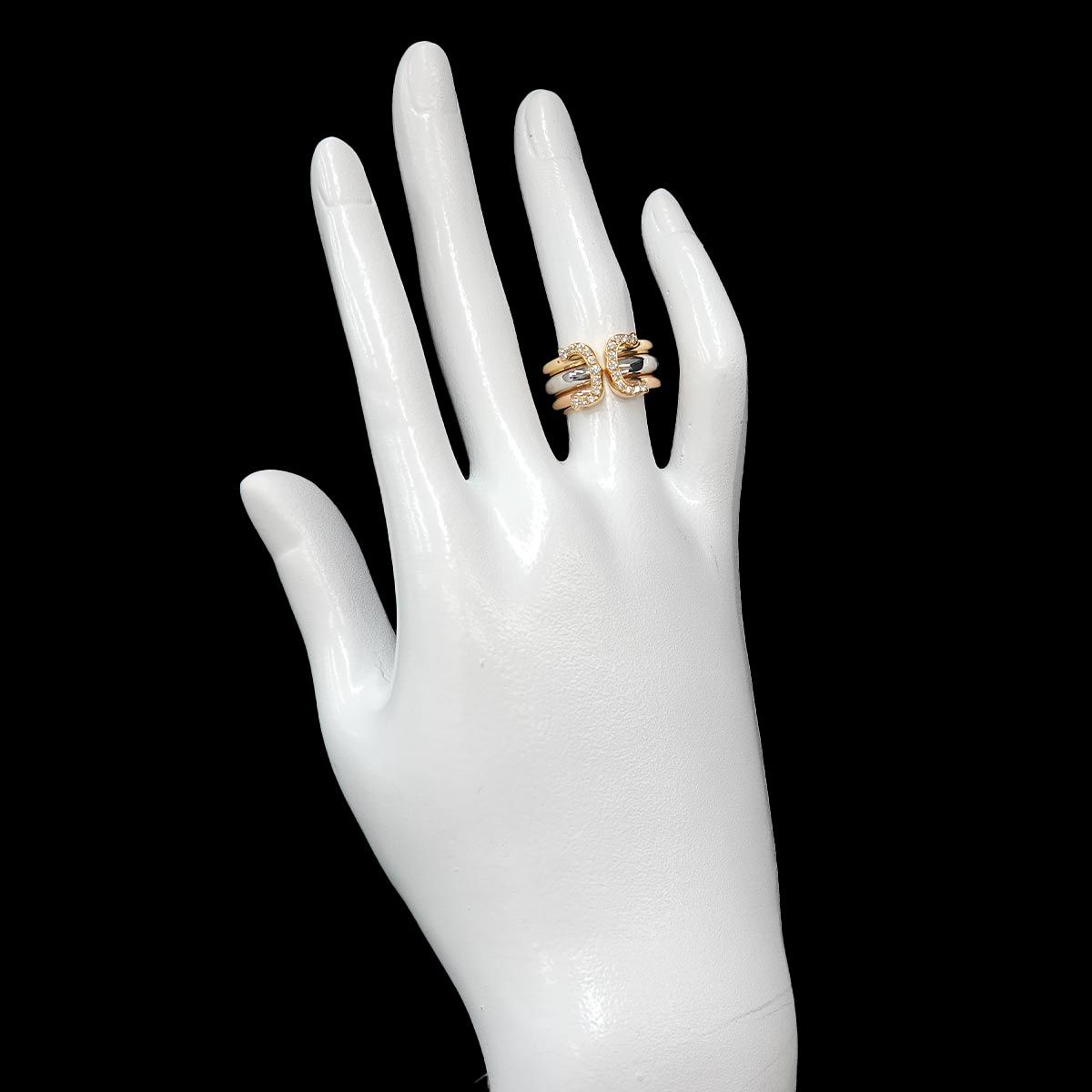 カルティエ Cartier 2C #48 ダイヤ リング K18 YG WG PG スリーカラー