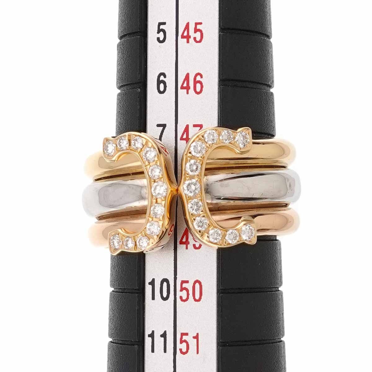 カルティエ Cartier 2C #48 ダイヤ リング K18 YG WG PG スリーカラー