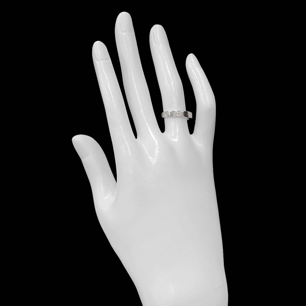 カルティエ Cartier ミニラブ #50 リング K18 WG ホワイトゴールド 750 