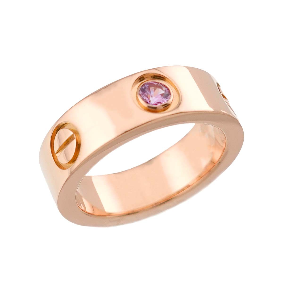 カルティエ Cartier ラブ サファイヤ 1P #47 リング K18 PG ピンク
