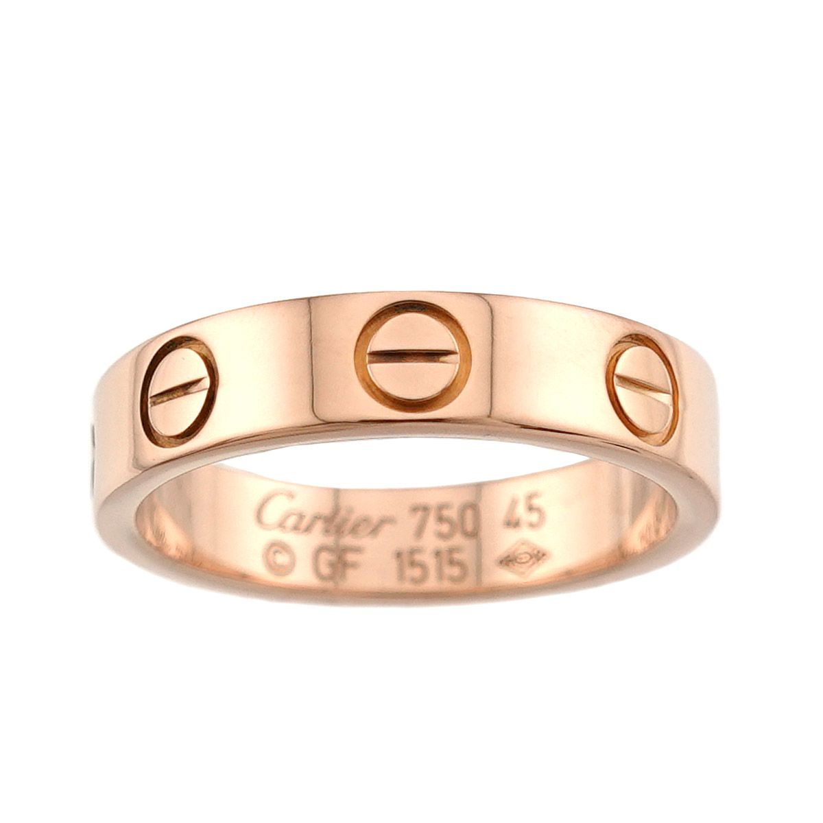 カルティエ Cartier ミニラブ #45 リング K18 PG ピンクゴールド 750