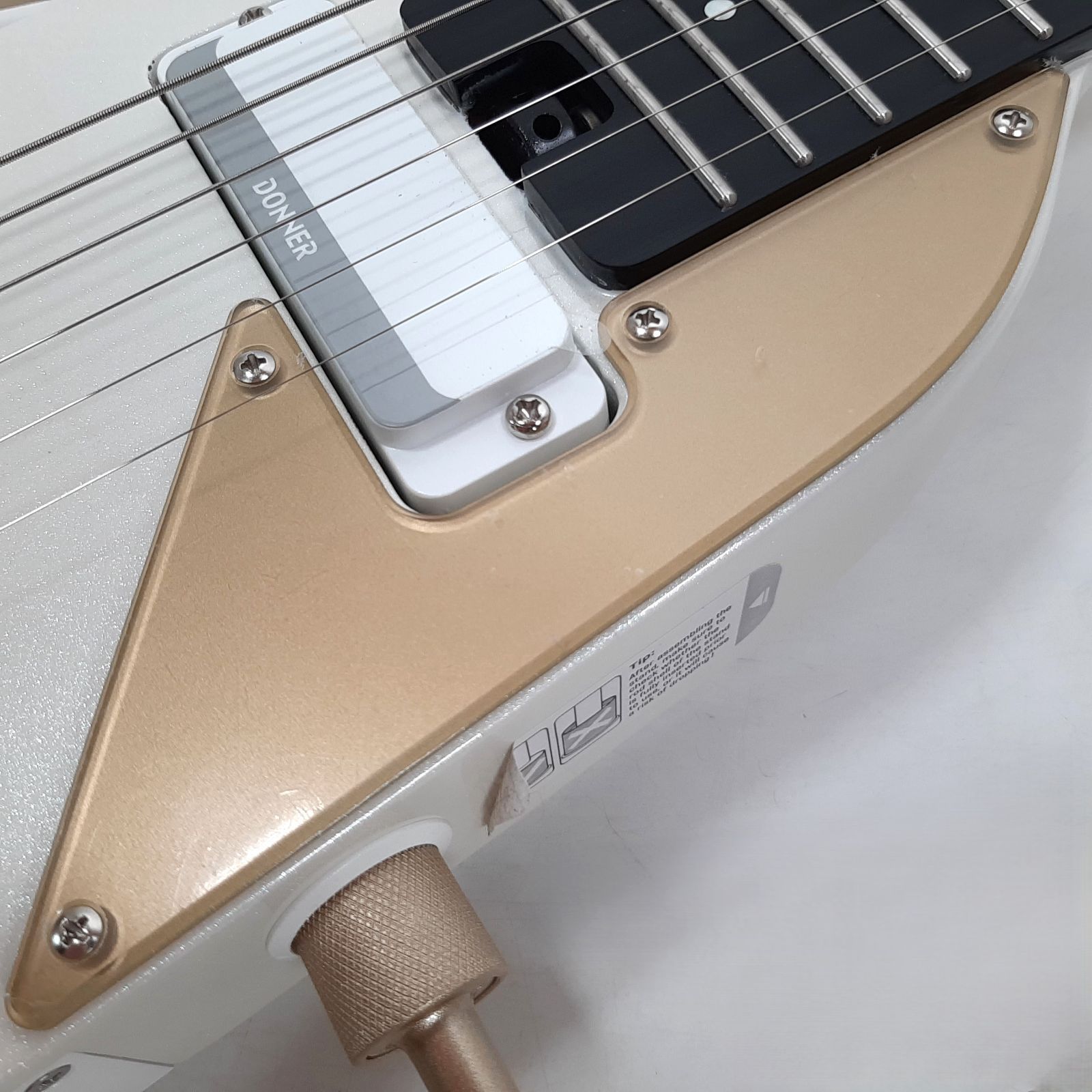 Donner HUSH-X Pro サイレントギター ホワイト 動作確認済み