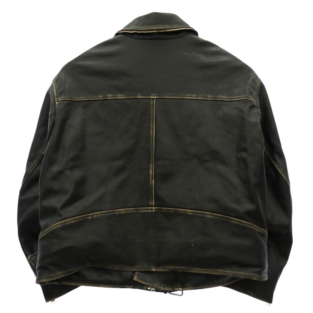 DISCOVERED ディスカバード DC-AW25-BL-08 LEATHER W RIDERS BLOUSON カウレザー ライダース ブルゾン ブラック系 1【中古】 DISCOVERED ディスカバード DC-AW25-BL-08 LEATHER W RIDERS BLOUSON