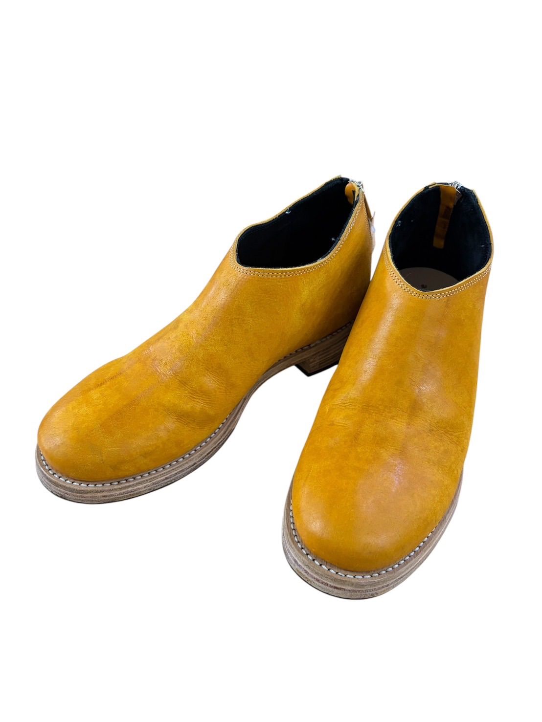 Portaille　ポルタユ　Backzip　Slipon　バックジップスリッポン　42(約27㎝)　イエロー　美品