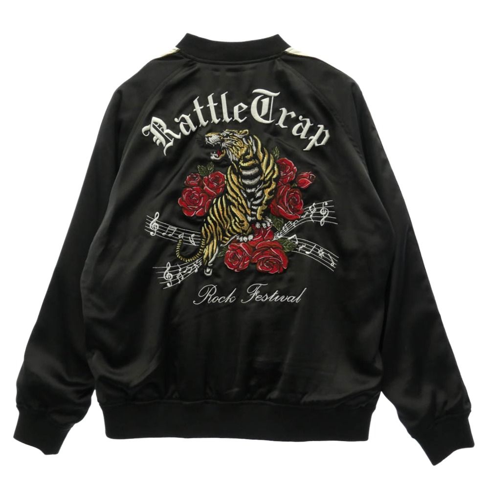 RATTLE TRAP ラトルトラップ M0521FJM208 リバーシブル 刺繍 ブルゾン スカジャン ブラック系 アニマル系 M【中古】 RATTLE TRAP ラトルトラップ M0521FJM208 リバーシブル 刺繍 ブルゾン