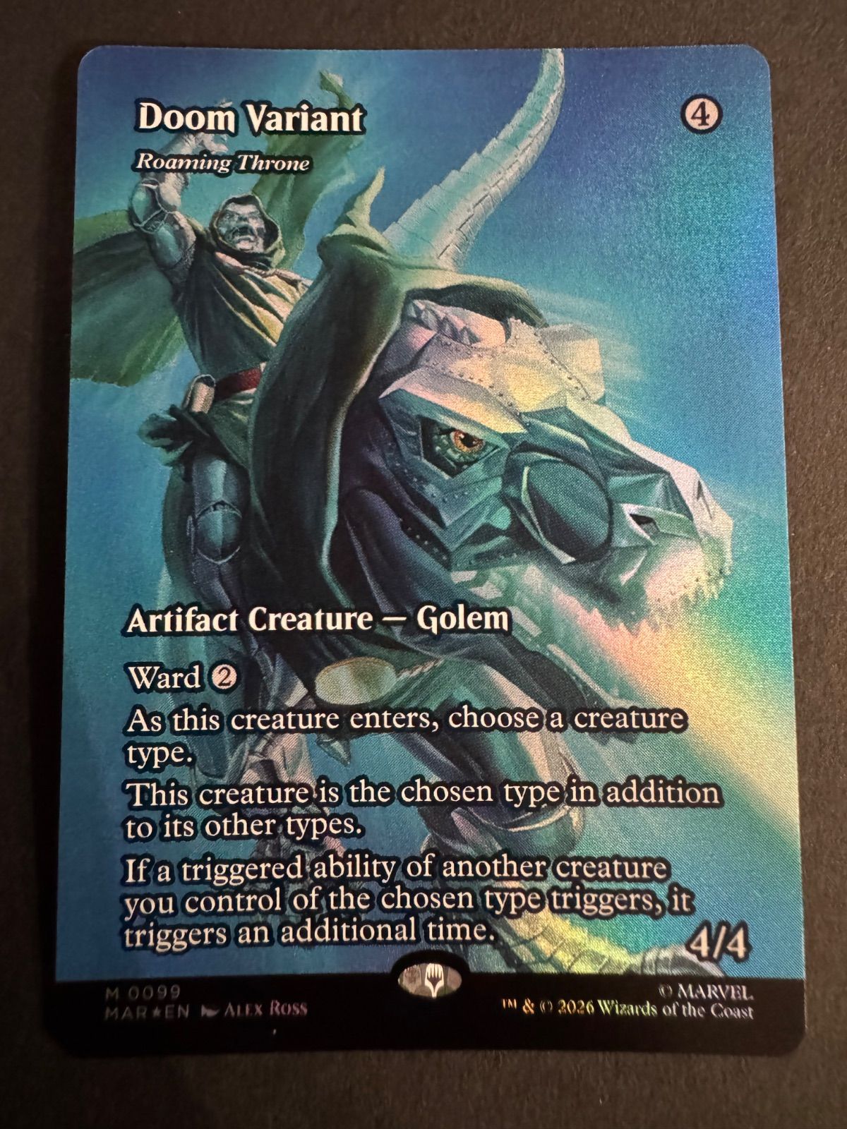 MTG ドゥームの変異体 うろつく玉座 英語 foil ボーダーレス MAR マーベル・マテリアル MARVEL マーベル・スーパーヒーローズ