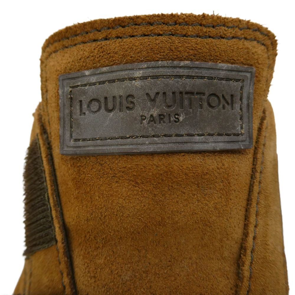 LOUIS VUITTON ルイ・ヴィトン スエード レザー ヒールロゴ ベルト