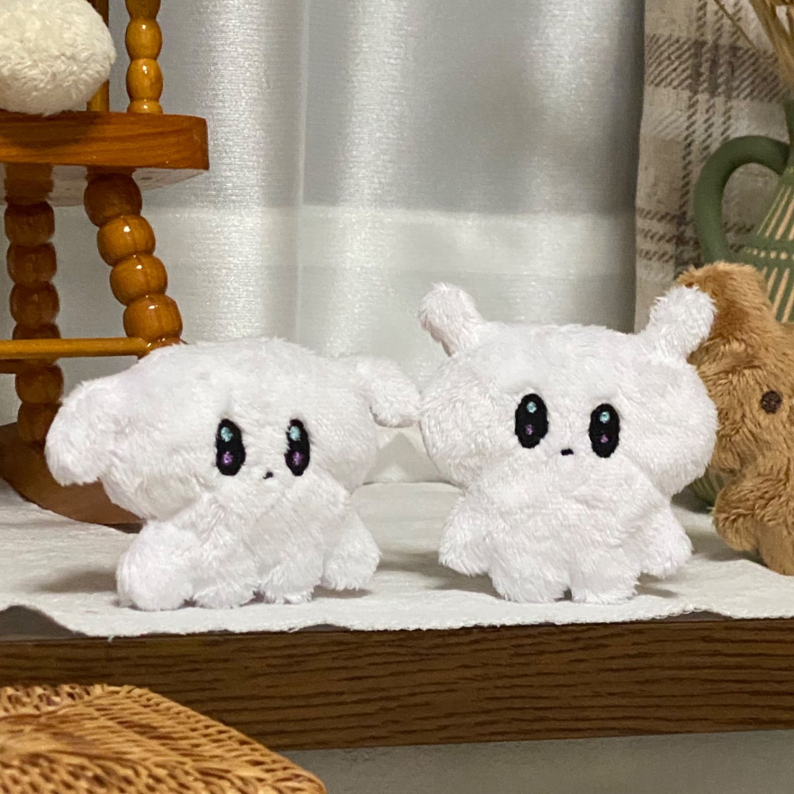 ぬいぐるみ ハンドメイド 起源種〈Origin〉ふわもち生物 ホワイト 自作