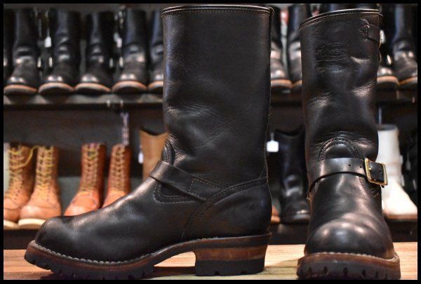 【9E 良品 11年】WESCO ウエスコ カスタムボス ブラック 黒 11インチハイト ビブラム100シングル ブーツ BOSS HOPESMORE【GF246】