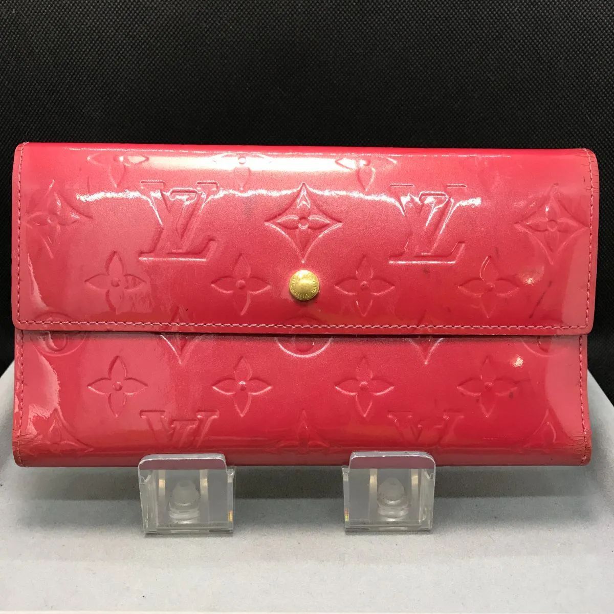 LOUIS VUITTON ルイヴィトン 長財布 ヴェルニ レッド系 2320 - メルカリ