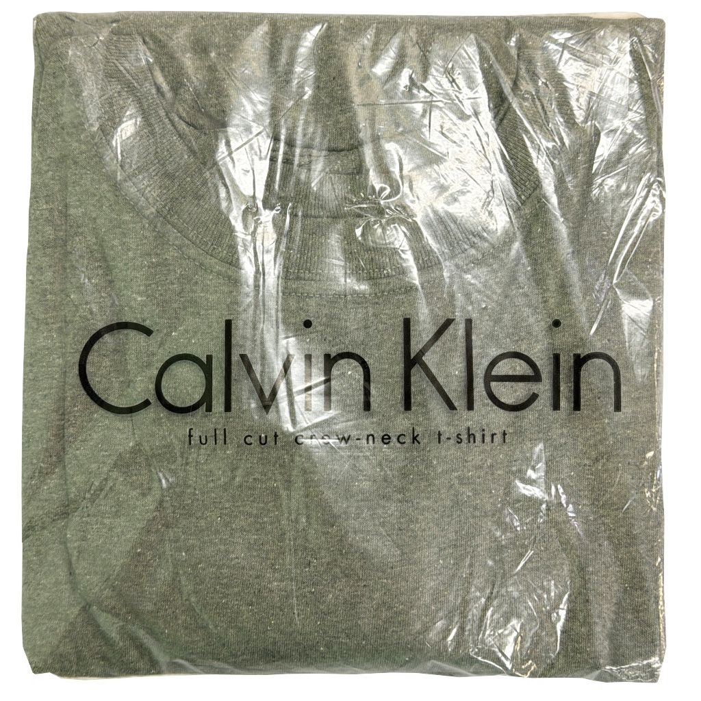 デッドストック 90年代 USA製 Calvin klein カルバンクライン 半袖Ｔシャツ 無地 グリーン(メンズ L)中古 古着 Y3672
