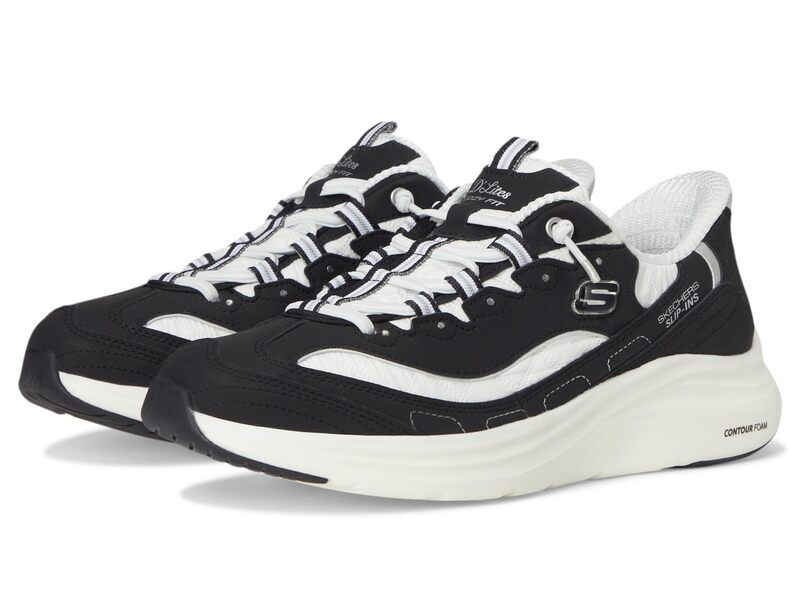 スケッチャーズ レディース シューズ スニーカー SKECHERS Conotur Foam Cozy Fit Sweet Nostalgia BlackWhite ホワイト