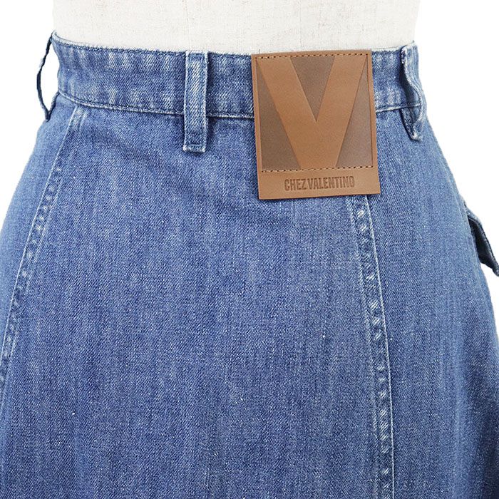 VALENTINO ヴァレンチノ　Mサイズ　ロゴスカート Valentino ヴァレンチノ スカート デニム サイズ 36 レディース Vロゴ