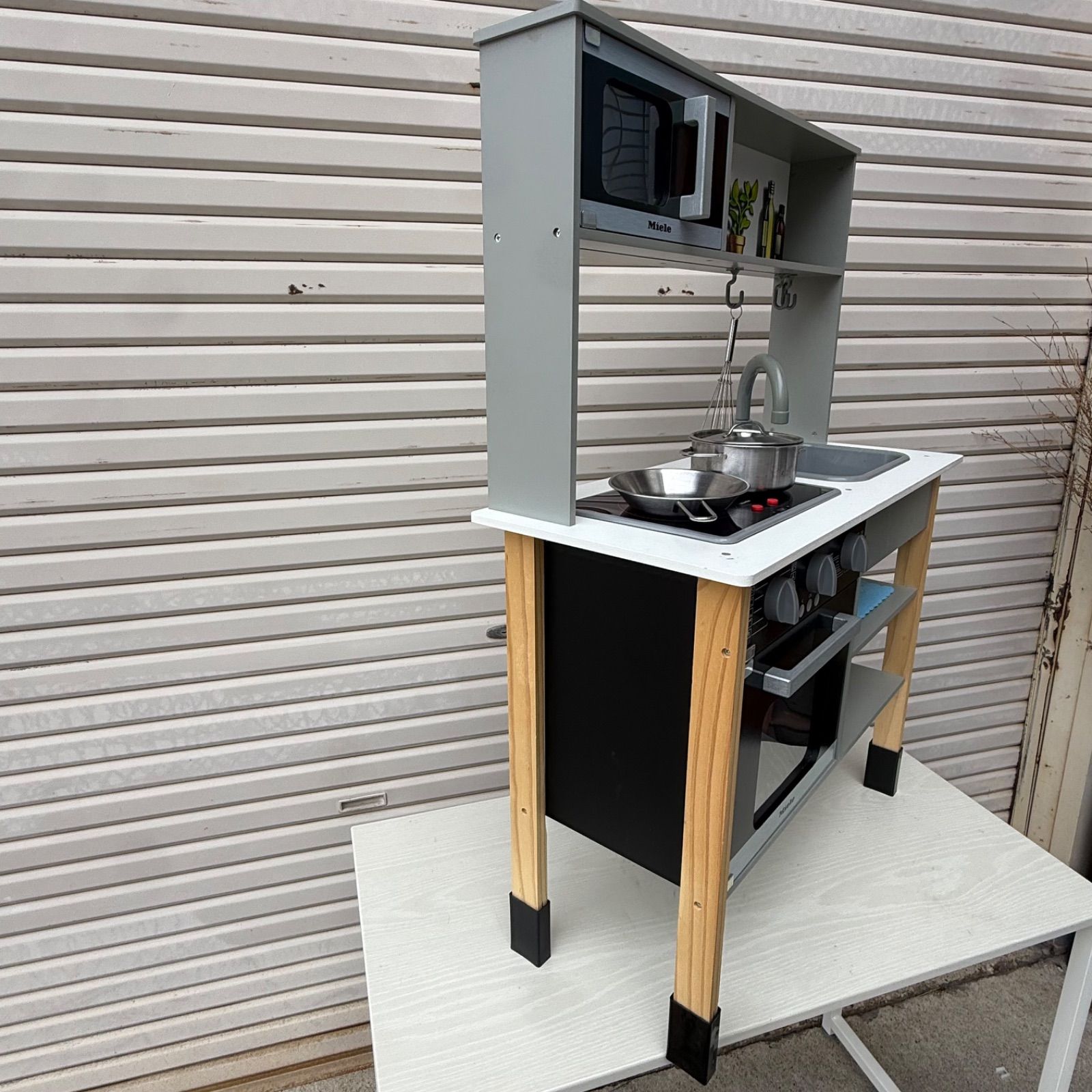 ミーレ Miele おままごとキッチン クライン 木製グルメキッチン 美品 ミーレ Miele おままごとキッチン クライン 木製グルメキッチン 美品