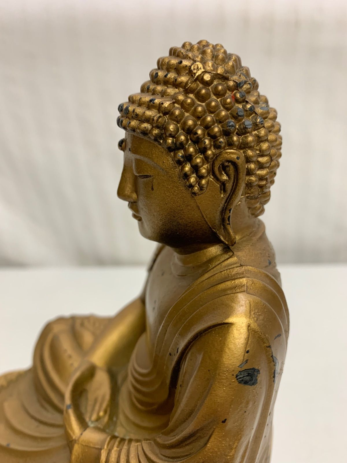 釈迦牟尼仏像 お釈迦様 金属製 仏像 蓮華座 置物 - メルカリ