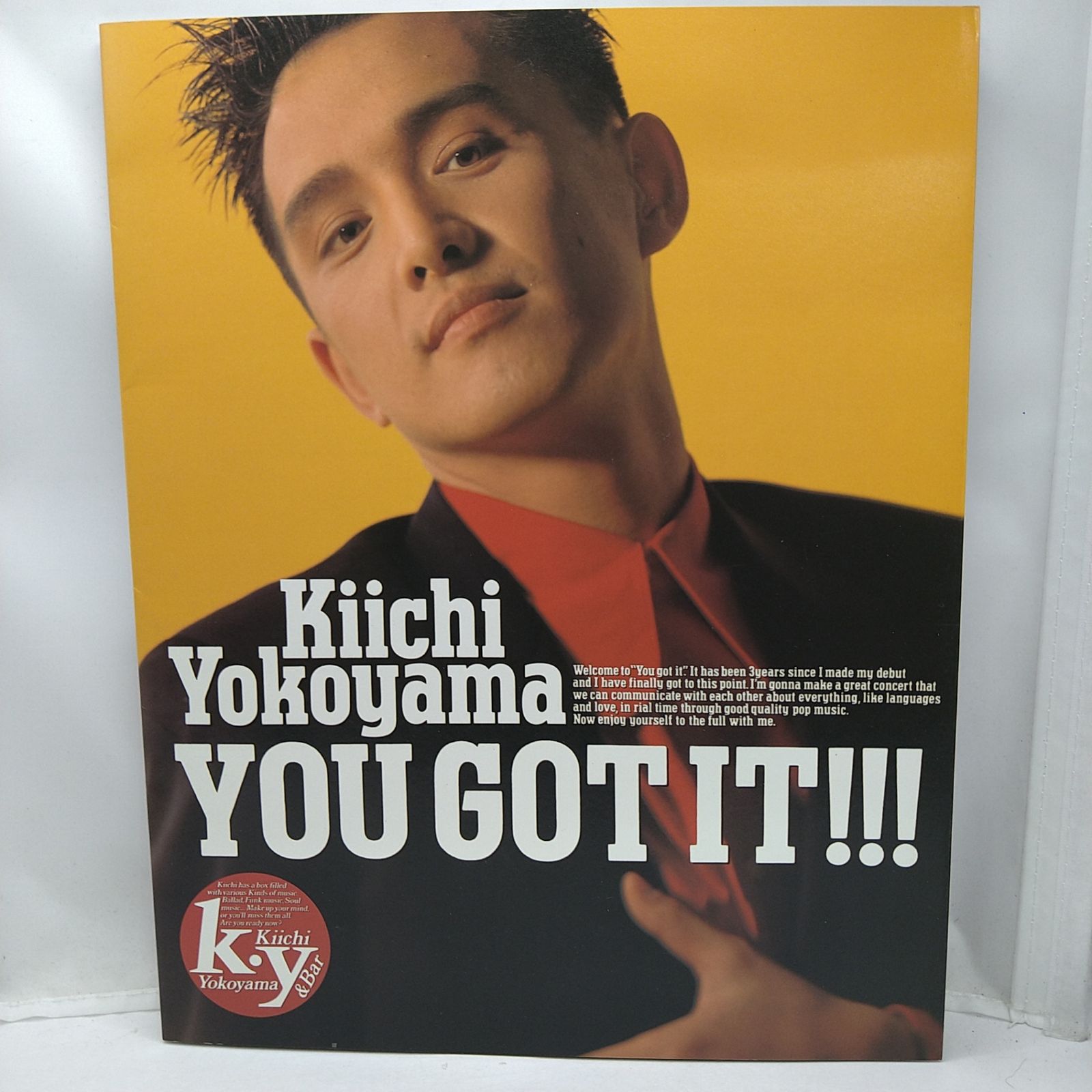希少】1989年 横山輝一 You Got It!!! ツアーパンフレット ステッカー