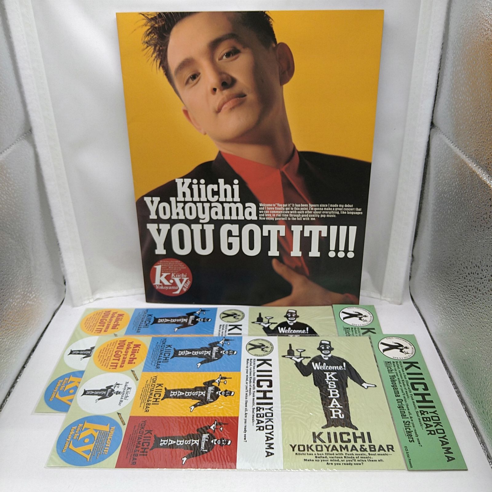 希少】1989年 横山輝一 You Got It!!! ツアーパンフレット ステッカー
