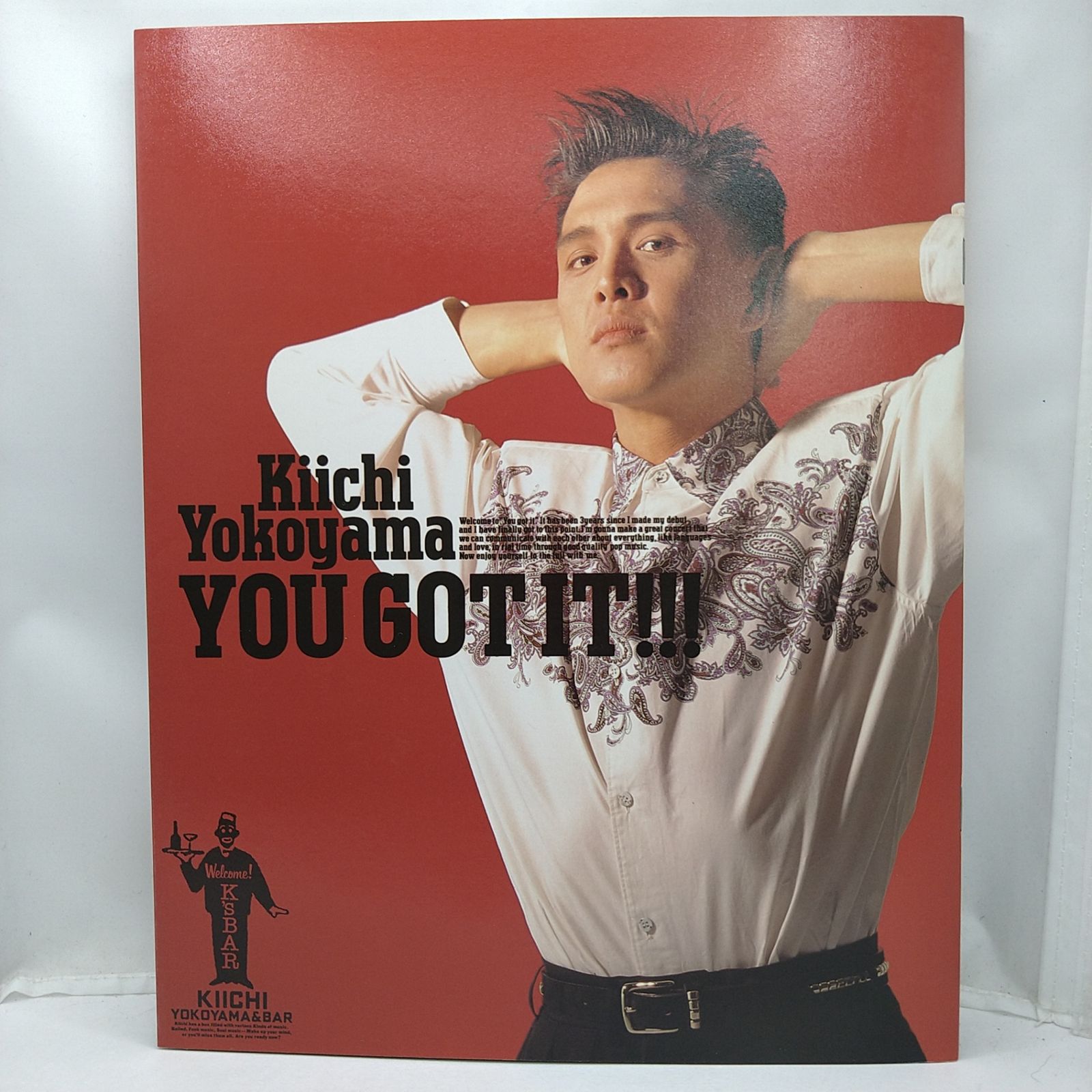 希少】1989年 横山輝一 You Got It!!! ツアーパンフレット ステッカー