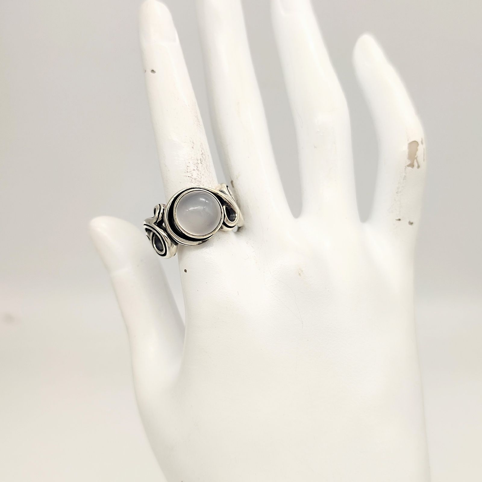 【値下げ中】M's シルバー ムーンストーン リング 美品】M'S COLLECTION エムズコレクション ムーンストーンリング