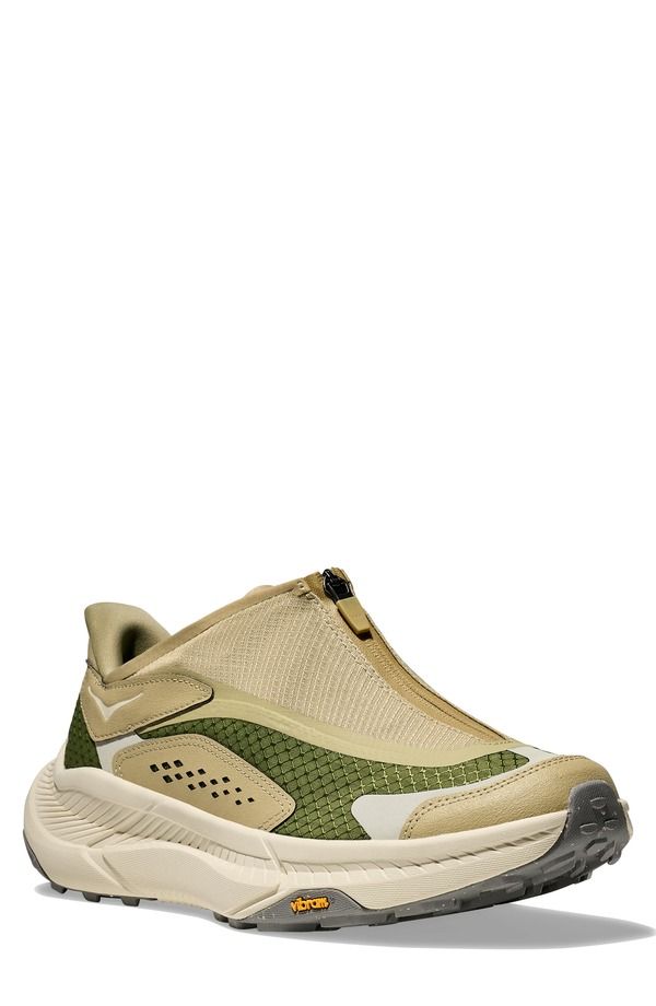 ホカオネオネ レディース シューズ スニーカー HOKA Projectransport Zip Sneaker Eggshell Sedge Green グリーン